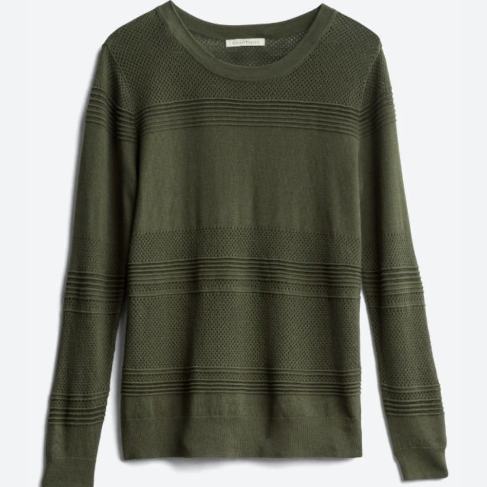 Textured Cotton Blend Sweater